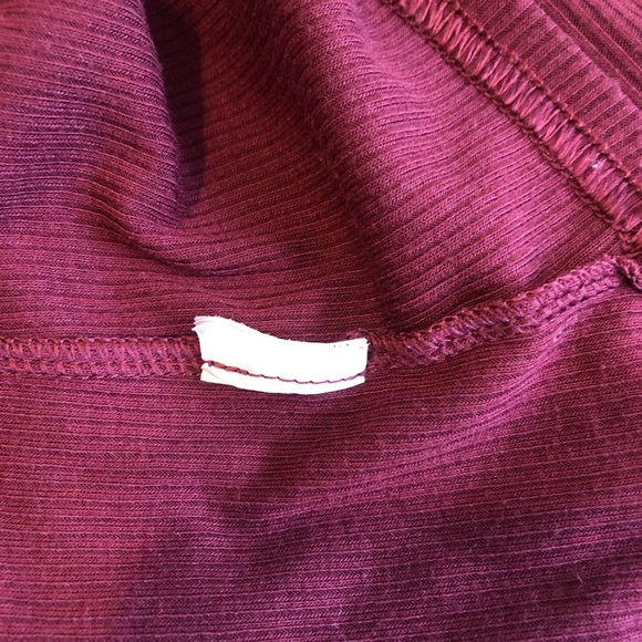 Stretch Ribbed Long Sleeved Thermal Maroon Snaps - Picture 8 of 9